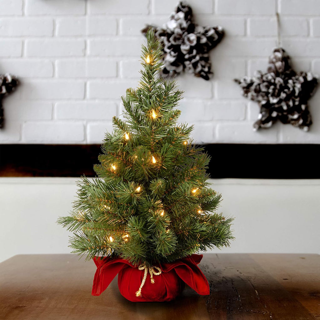 National Tree Company 24in Pre-Lit Majestic Fir Mini Christmas Tree