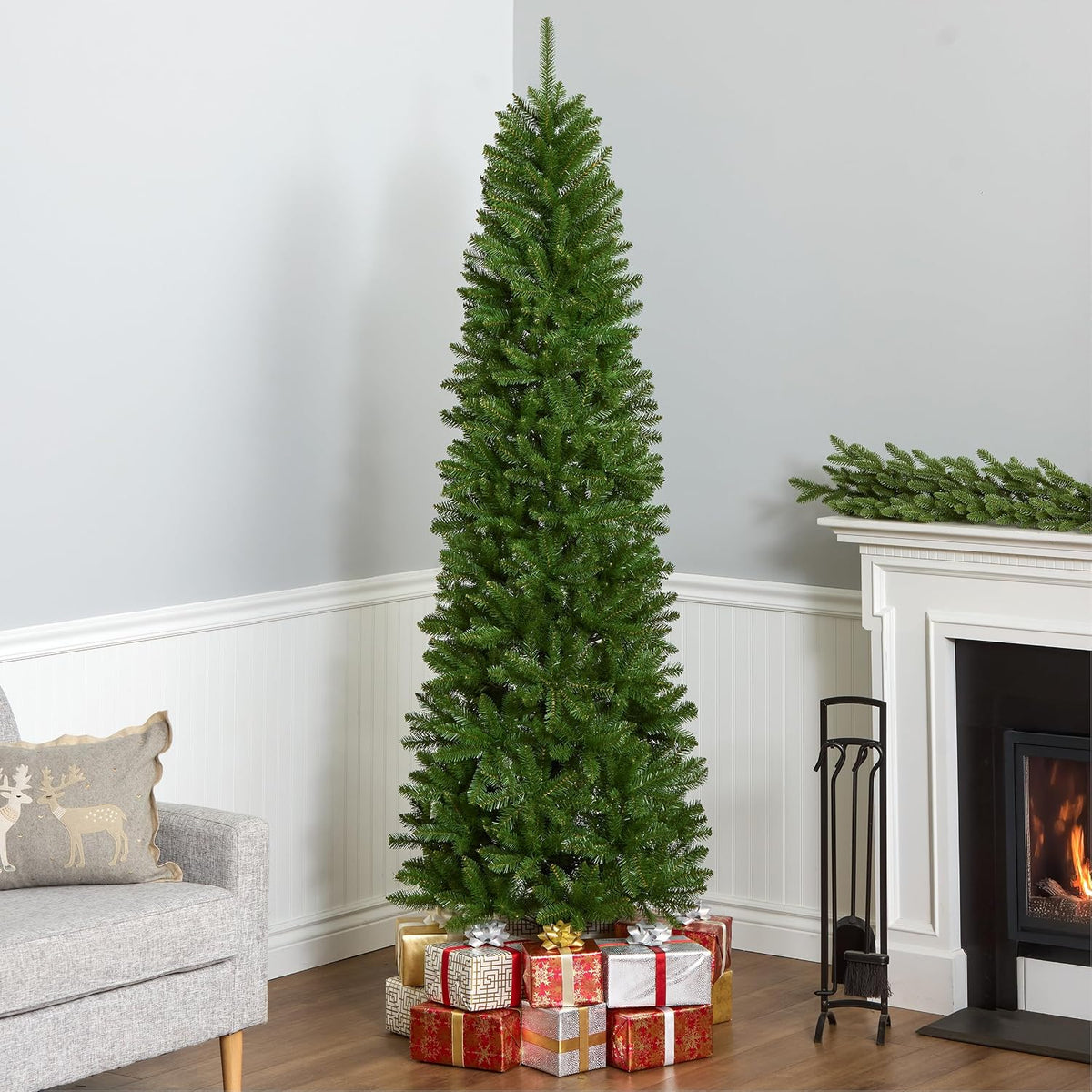 National Tree Company 7.5ft Unlit Kingswood Fir Slim Christmas Tree