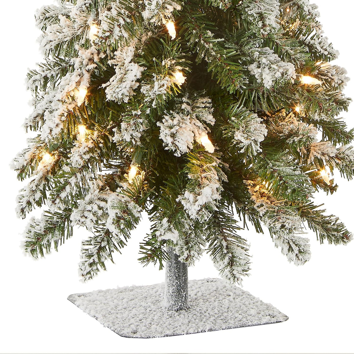 National Tree Company 3ft Pre-Lit Flocked Downswept Christmas Forestree