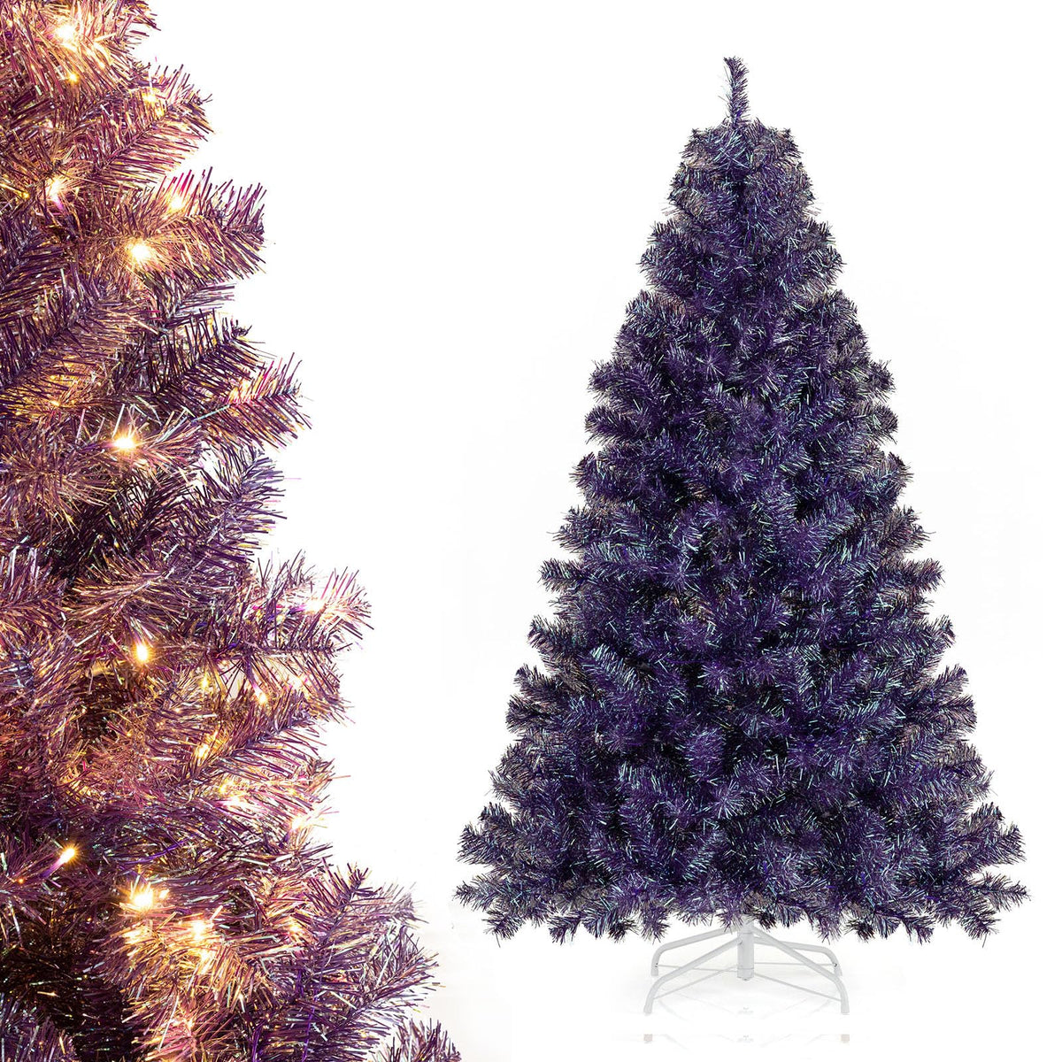 COSTWAY 4 FT Pre-lit Christmas Tree, Artificial Holiday Xmas Tree