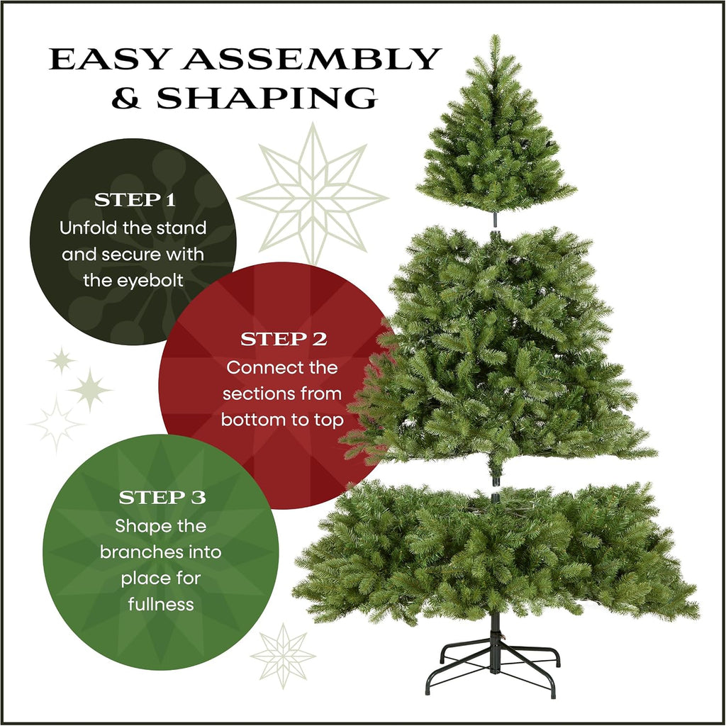 National Tree Company 7.5ft Pre-Lit Carolina Pine Artificial Christmas Tree