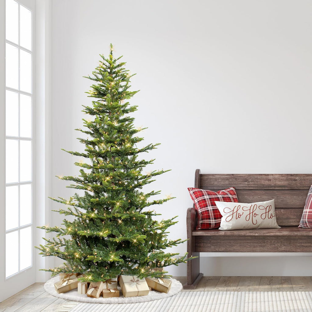 Puleo International 6.5ft Pre-Lit Aspen Fir Artificial Christmas Tree