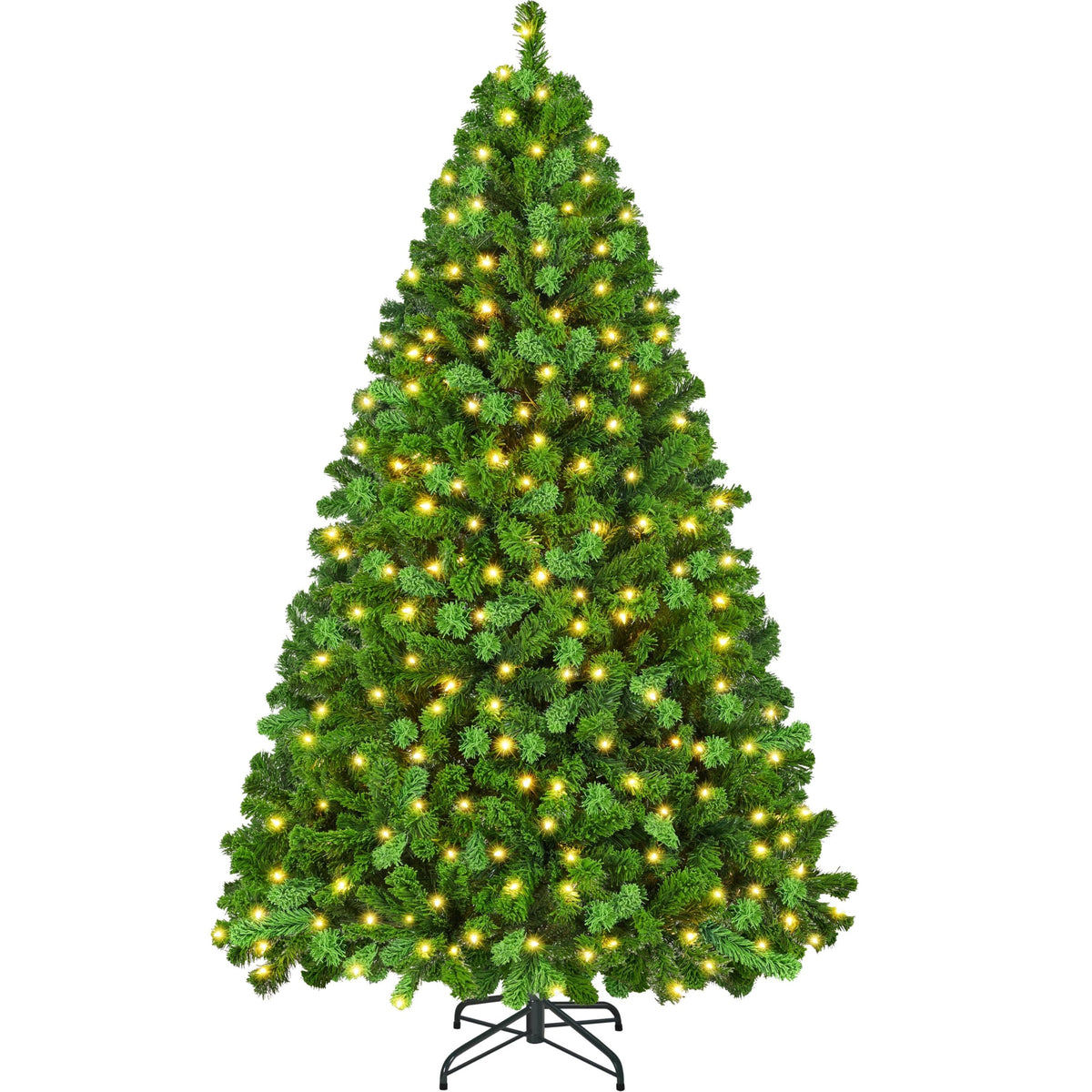 Yaheetech 6ft Pre-Lit Snow Flocked Artificial Christmas Tree, 250 Lights