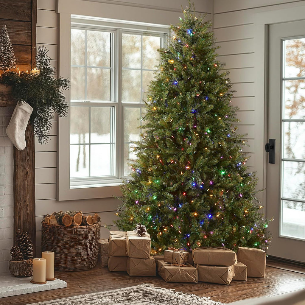 National Tree Company 7.5ft Pre-Lit Dunhill Fir Artificial Christmas Tree