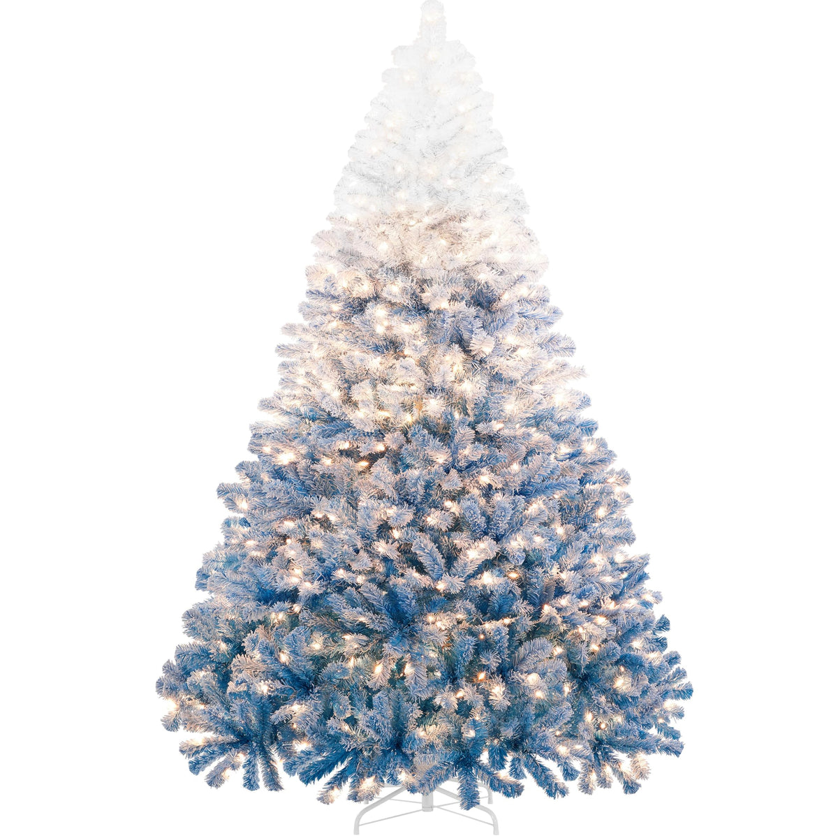 Yaheetech 6ft Pre-Lit Snow Flocked Artificial Christmas Tree, 250 Lights