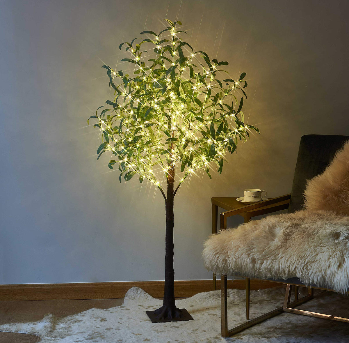LITBLOOM Lighted Birch Twig Tree with Fairy Lights 4FT 200 LED Lights for Indoor Outdoor Home Christmas Holiday Decoration