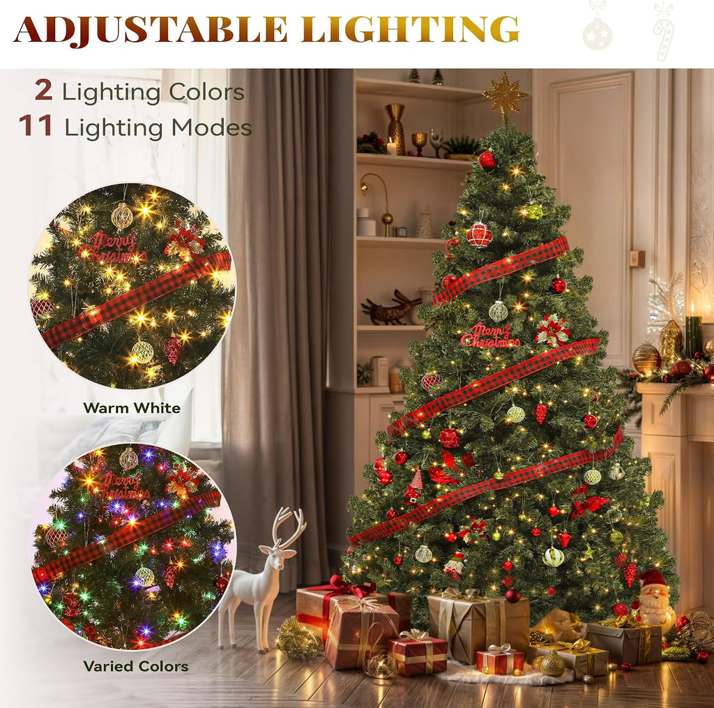 YITAHOME Prelit Green Christmas Tree 6ft with Remote