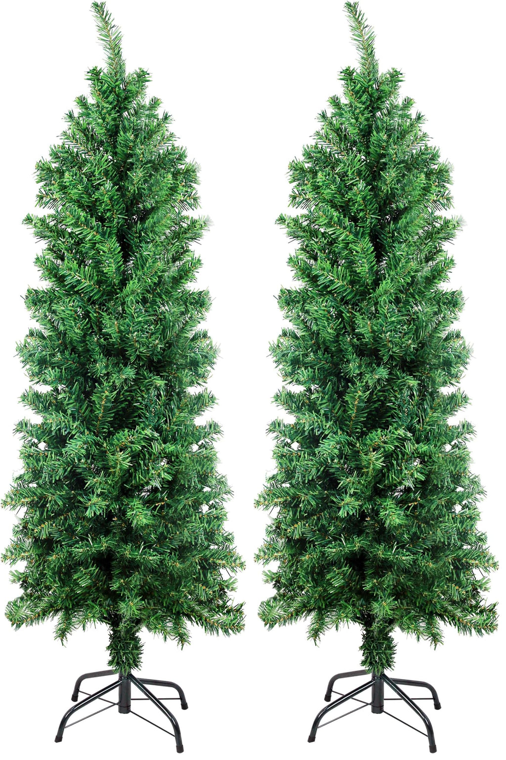 Suunyglade 4FT Green Artificial Christmas Tree, Premium Hinged Pine Tree
