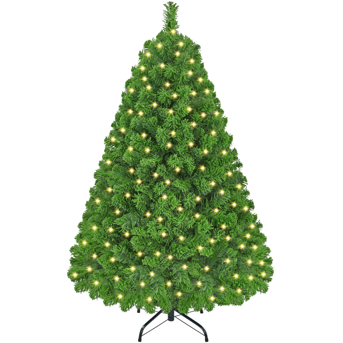 Yaheetech 6ft Pre-Lit Snow Flocked Artificial Christmas Tree, 250 Lights