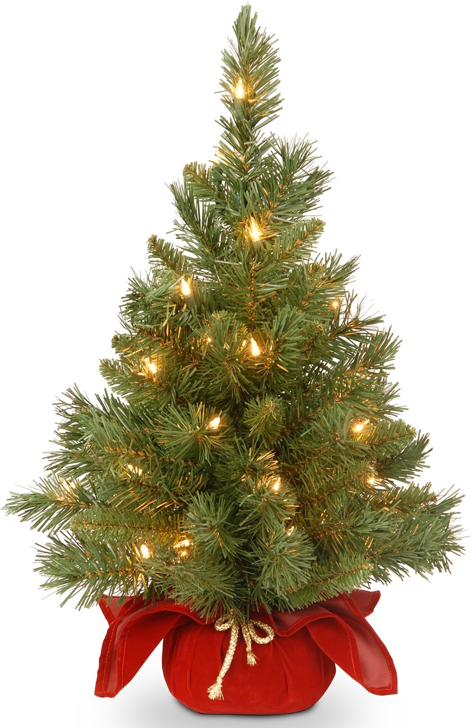 National Tree Company 24in Pre-Lit Majestic Fir Mini Christmas Tree