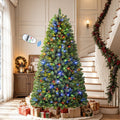 7FT Artificial Prelit Classic Christmas Tree with Remote Control,Timer