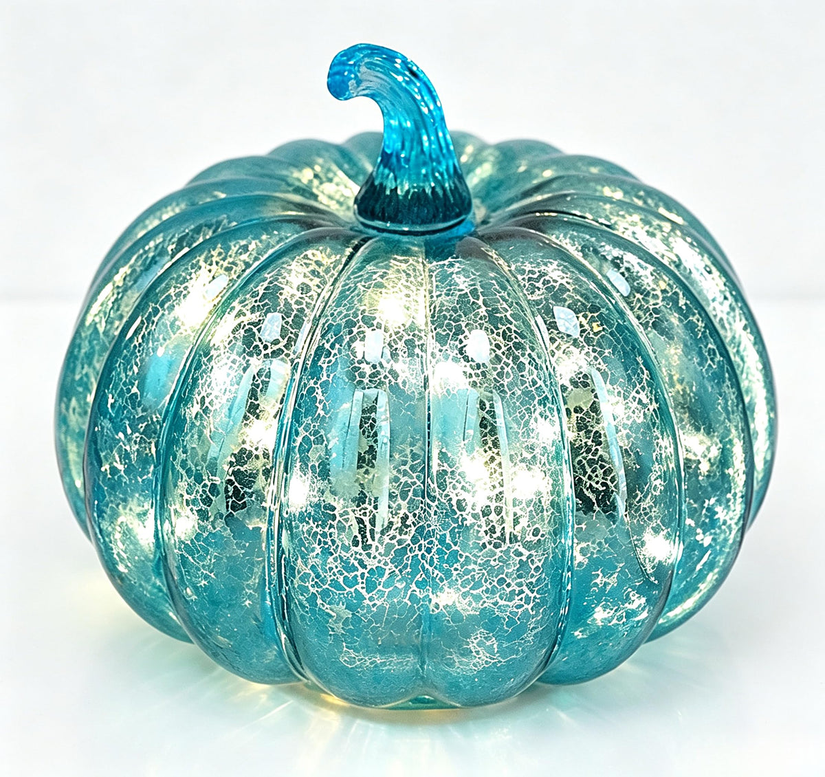Fall Decorations for Home,Mercury Glass Pumpkin Lights with Timer(Gold)
