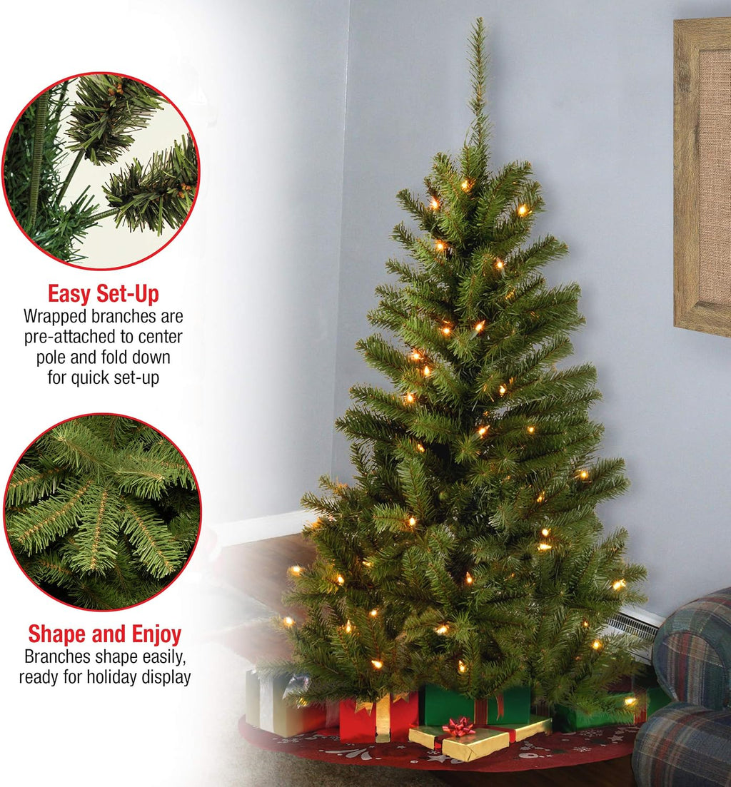 National Tree Company 4ft Pre-Lit Grande Canadian Fir Mini Christmas Tree