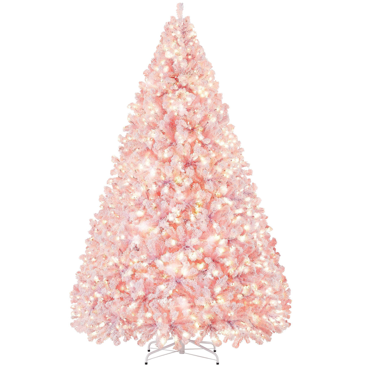 Yaheetech 6ft Pre-Lit Snow Flocked Artificial Christmas Tree, 250 Lights