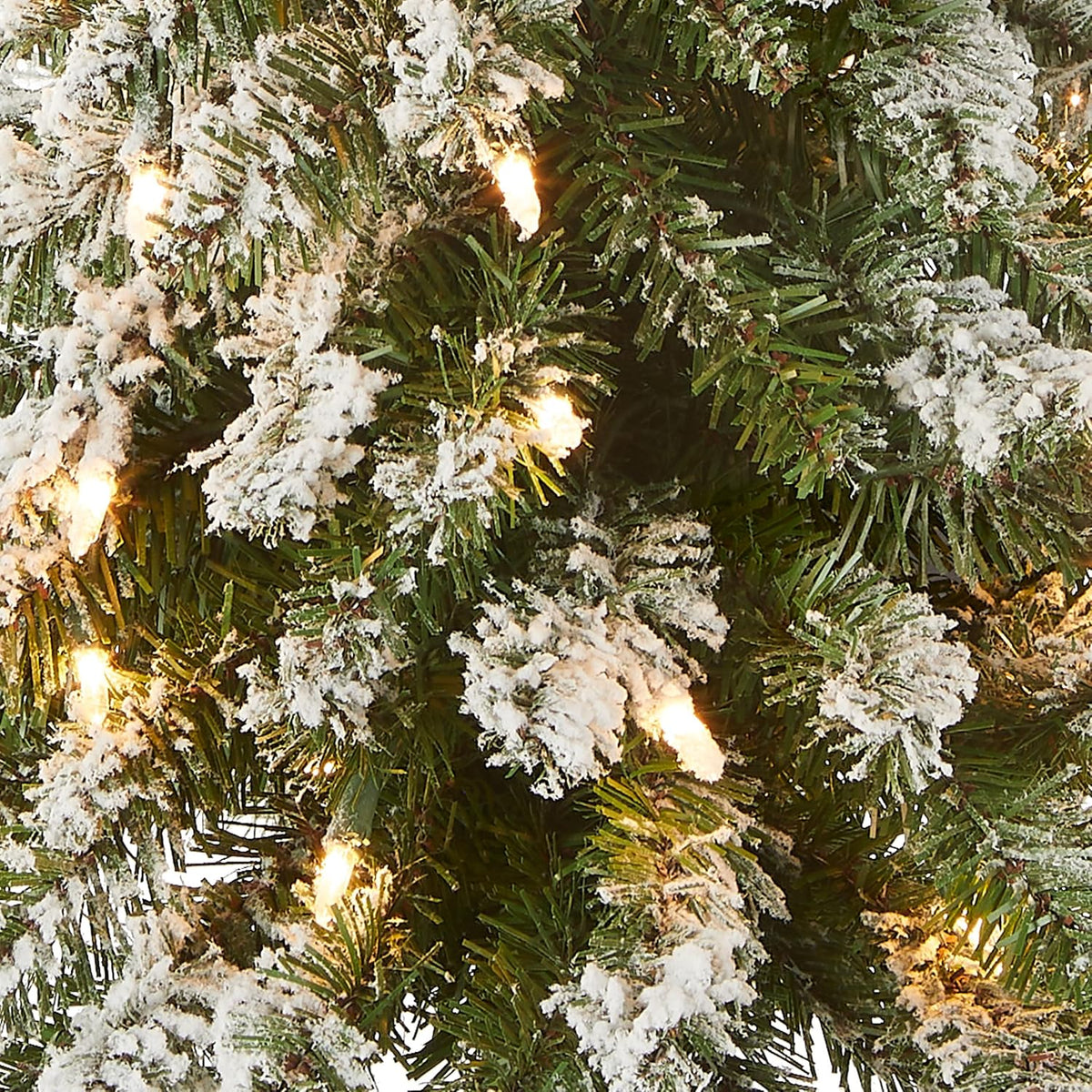 National Tree Company 3ft Pre-Lit Flocked Downswept Christmas Forestree
