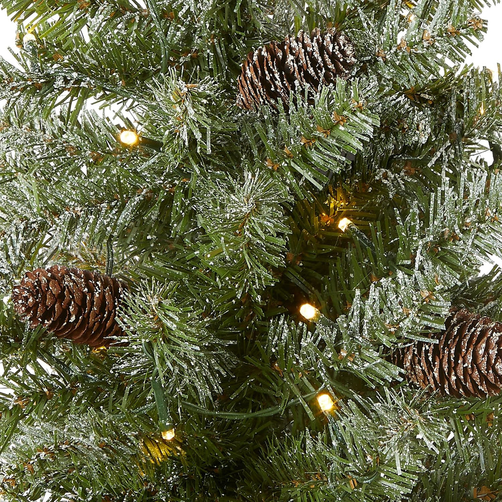 National Tree Company 2ft Pre-Lit Flocked Mini Artificial Christmas Tree