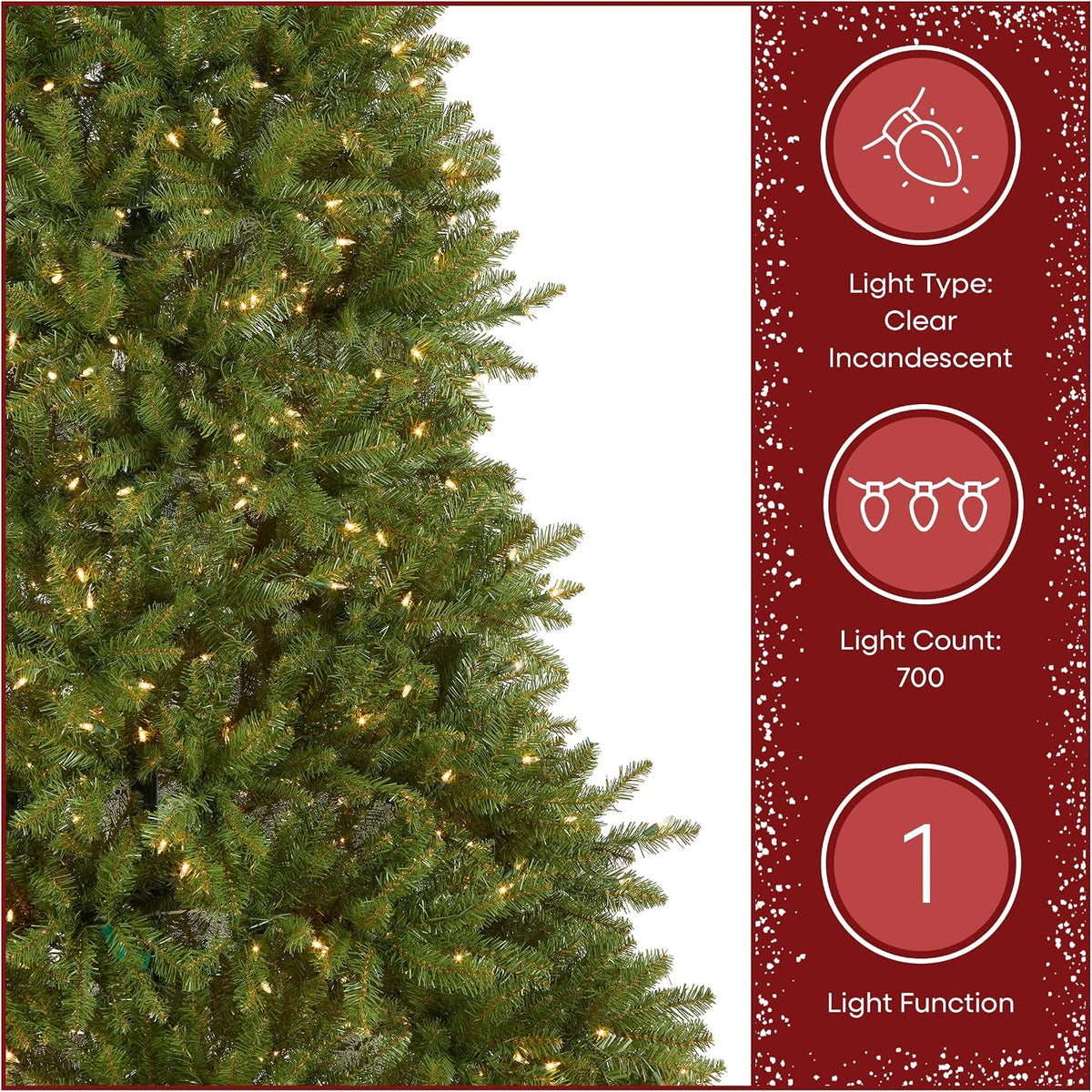 National Tree Company 7ft Pre-Lit Dunhill Fir Artificial Christmas Tree